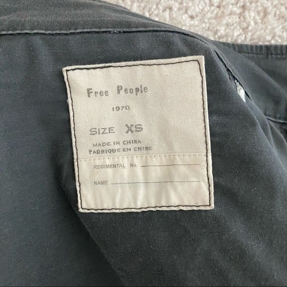 Free People Gray Utility/ Trench/ Military Coat - Picture 5 of 13